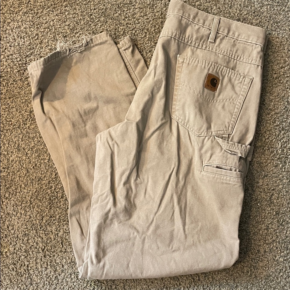 Carhartt Men's Beige Cargo Pants Relaxed Fit